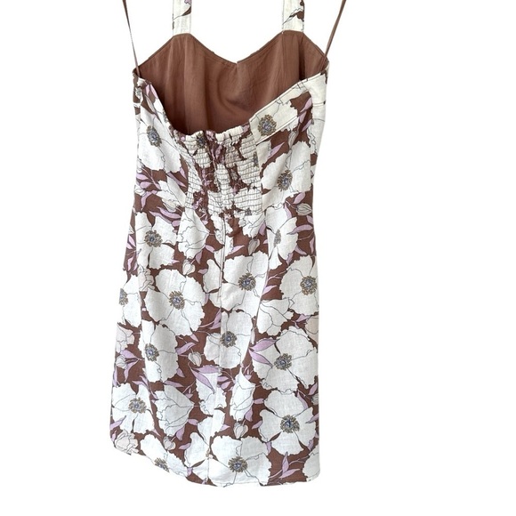 Abercrombie & Fitch fitted mini dress, sleeveless with halter top, linen blend - Picture 12 of 16